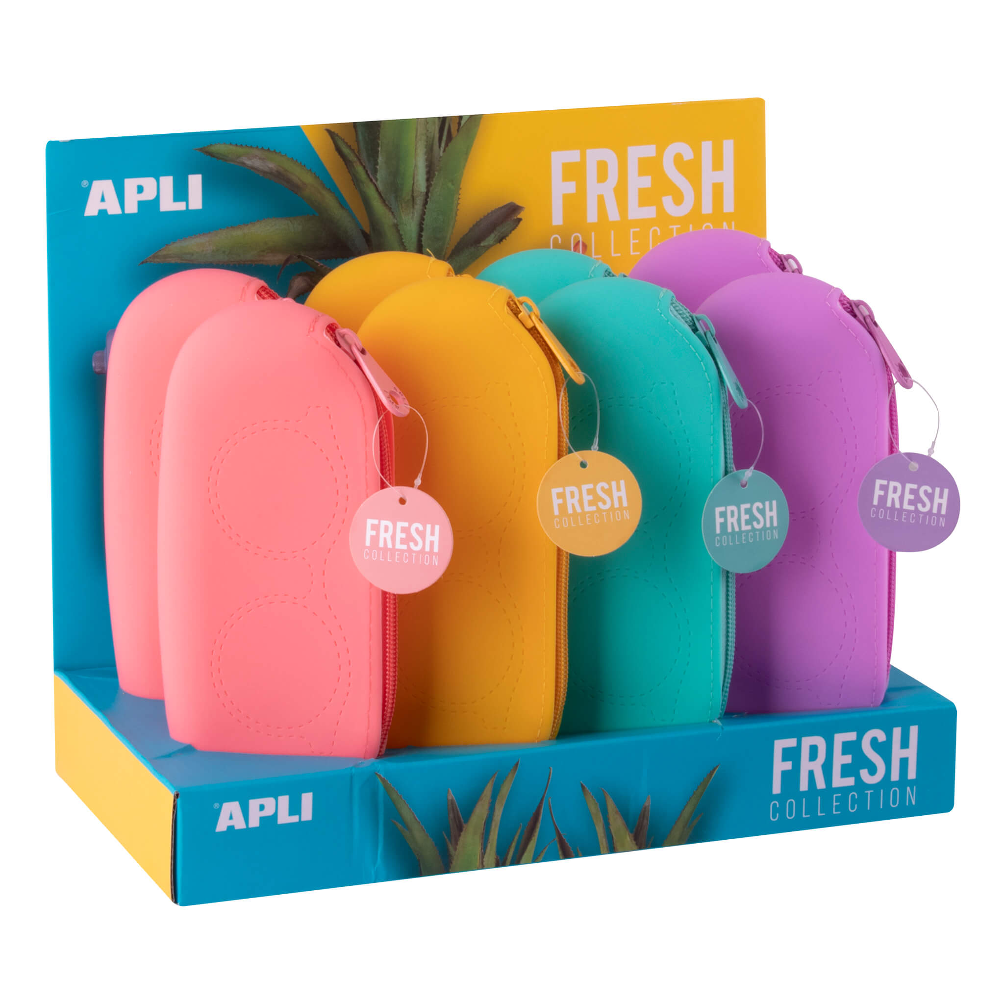 Estuche Portagafas Silicona Ovalado Apli Fresh Collection Colores